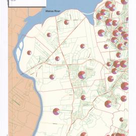 Tauranga population per Meshblock : age ranges Bethlehem, Wairoa River