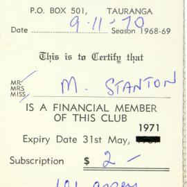 Membership card