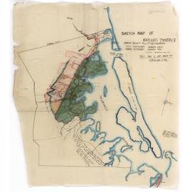 Sketch map of Katikati District : showing Stewart 1st and 2nd Settlements