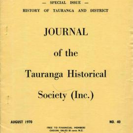 Journal of the Tauranga Historical Society Number 40