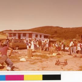 Wood chopping competition at Ōtāwhiwhi marae (Ams 248)