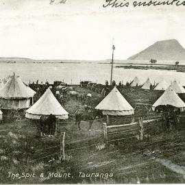 Camp on Tauranga Domain 1900s