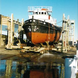 Historic Village Taioma tug on slipway