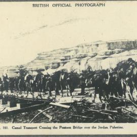 Camel Transport Crossing the Pontoon Bridge over the Jordan