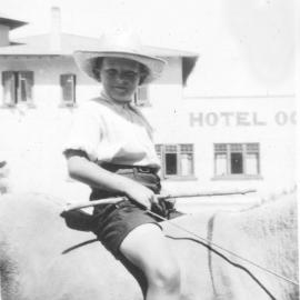 Clive Watkins on donkey