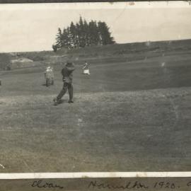 Sloan (Morpeth) playing cricket in Hamilton