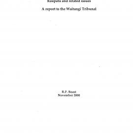 Confiscation and Regrant: Matakana, Rangiwaea, Mōtītī, and Tūhua: Raupatu and related issues