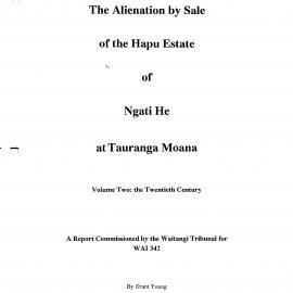 The Alienation by Sale of the Hapū Estate of Ngāti Hē at Tauranga Moana: Volume 2 The 20th Century