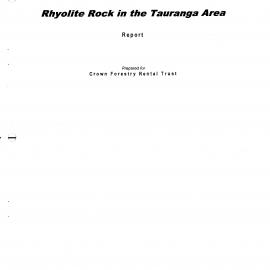 Rhyolite Rock in the Tauranga Area