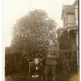 Soldier Goodacre and mother  WWI