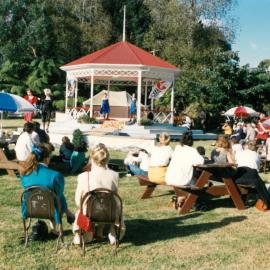 Historic Village green rotunda with fashion parade 1988