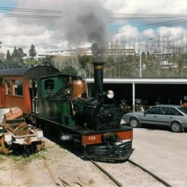 Historic Village locomotive smokestack c. mid-1990s