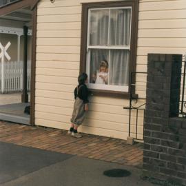 Historic Village Michael and Christina at Ticket Office c. early-1990s