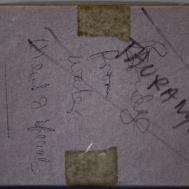 Photograph of aspect of glass plate storage box