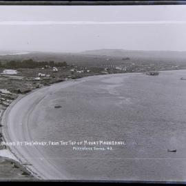 Looking at the Wharf, from the top of Mount Maunganui. 