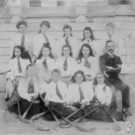 Tauranga District High School girls' hockey team c. 1905