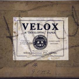 Photograph of aspect of glass plate storage box