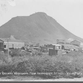Mount Maunganui railway workshops in the 1920s