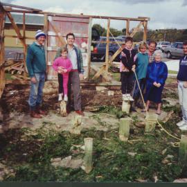 Dismantling the Tilby Boatshed, 1992