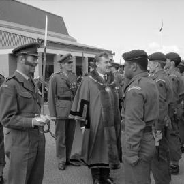 Freedom of the city: Bob Owens inspecting the battalion