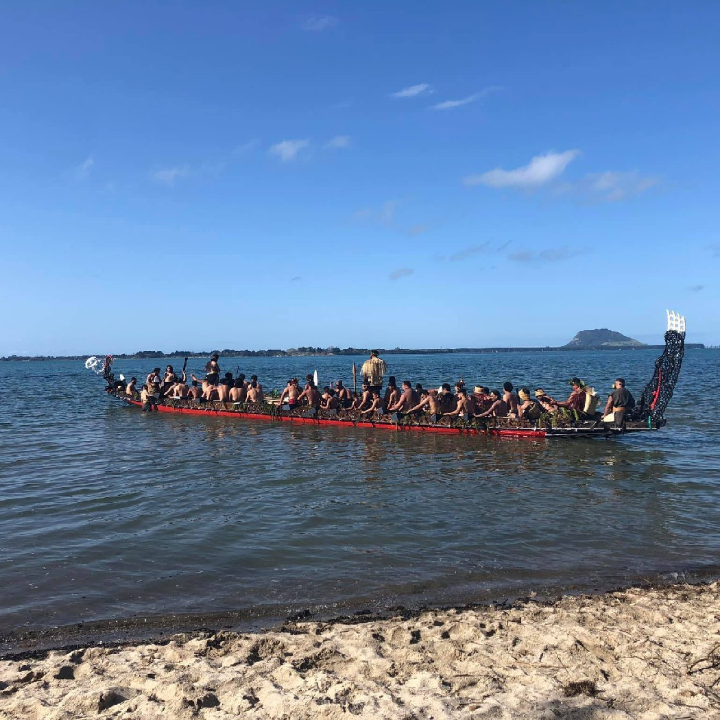 Tākitimu waka at Waikorire (Pilot Bay) Waitangi day 2009