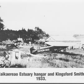 Newly built Waikareao Estuary Hangar in 1933