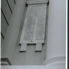 Town Hall Roll of Honour 1987