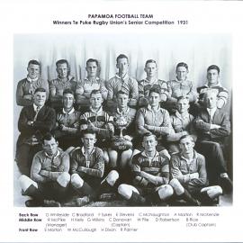 Pāpāmoa Football Team, 1931