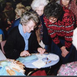 Lace-making demonstration 1993