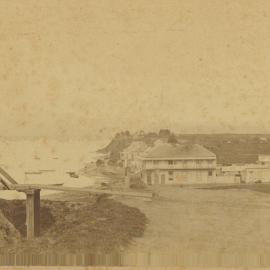 Early Tauranga view from Monmouth Redoubt c. 1870