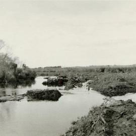 Stopbank at Cruikshanks Drain, 6 Jun 1956
