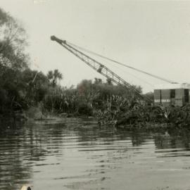Construction of Kaituna River stopbank, c. 1956