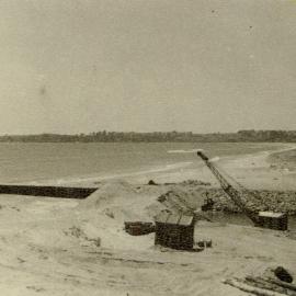 Excavation of new outlet, 1956
