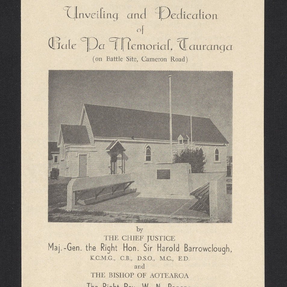 Papers of the Gate Pā Centenary Committee