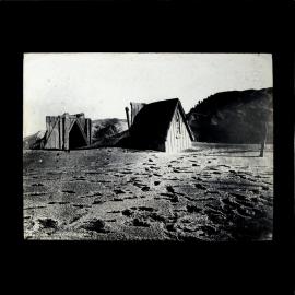 Ruined Church, Wairoa, after Tarawera eruption, 1886