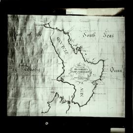 Map of North Island (His Majety's Bark Endeavour) (copy photo)