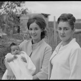 Christening of Tania Ririnui (of Paterson Street): Karen with Tania Ririnui & Mary Woolley