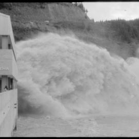 Rangitaiki on the rampage: Floodwater dwarfs Matahina power house
