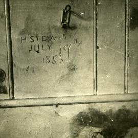 Harry and George Vesey Stewart's engraved initials 1855