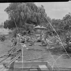 Snow ski club on foreshore, Saturday