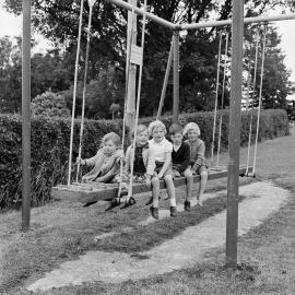 Te Puke children at Tauranga Domain, 1960