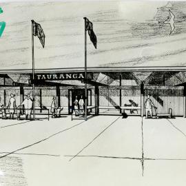 Sketch of Tauranga Airport Terminal 1967