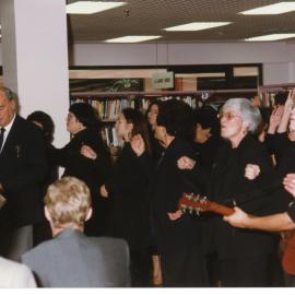 Tauranga Library staff performing kapa haka