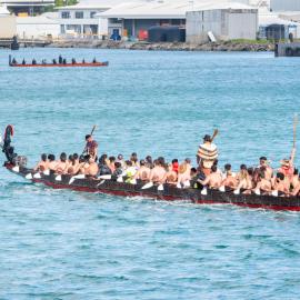 Tākitimu being paddled