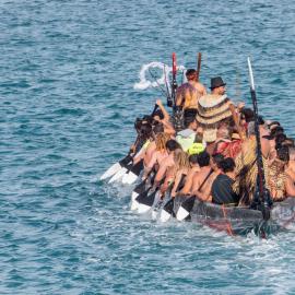 Tākitimu being paddled