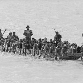 Tākitimu being paddled