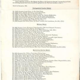 Appointment, commissions and rewards approved by the Lieutenant General Commanding in Chief of the British Salonika Force