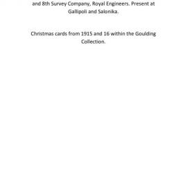 A collection of Christmas cards from 1915 and 1916 within the Goulding Collection.