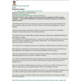 Green Party Press Release October 8 2011