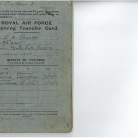 WWI Flight Training Log